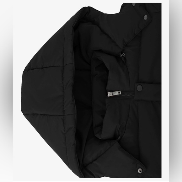 NWT GGleaf Women's Winter Puffer Coat Removable Hood Color Black Size M - Picture 5 of 8